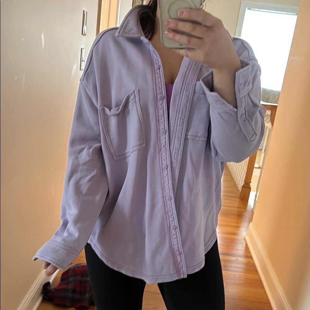 Lavender Button-Up Shirt